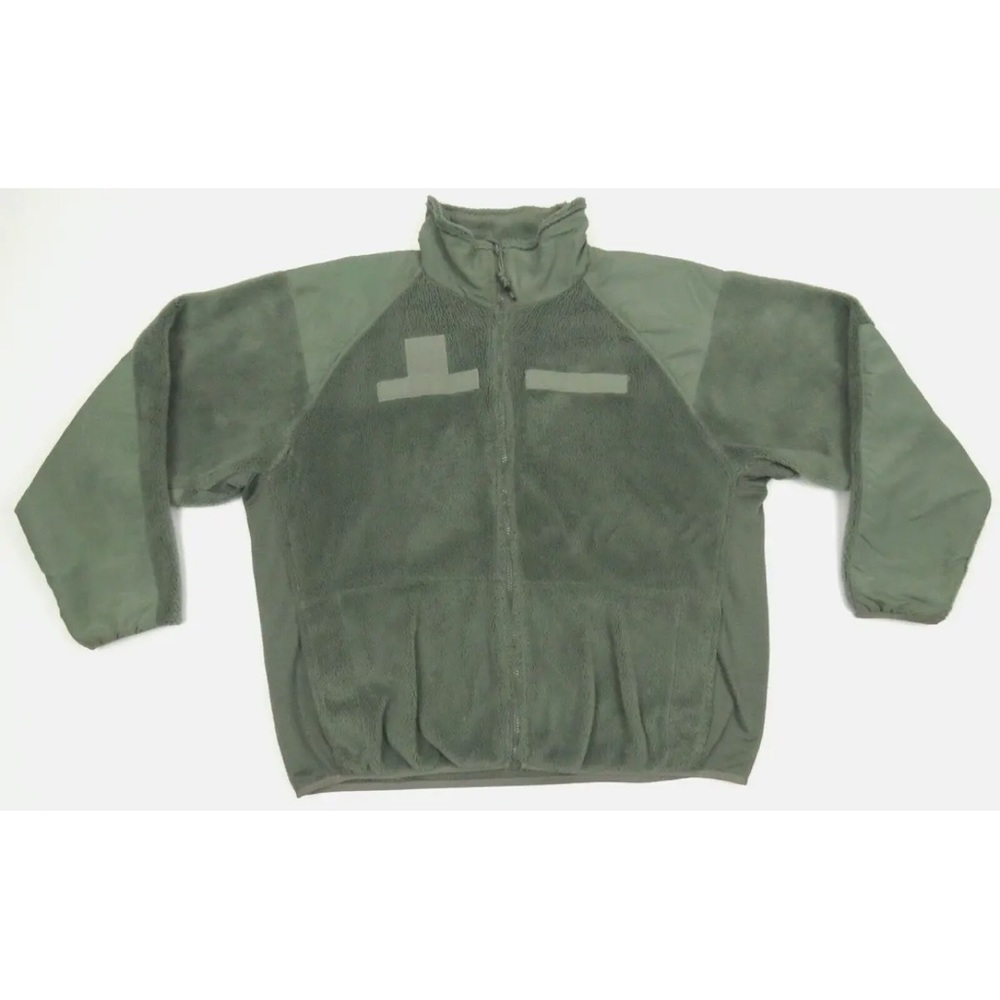 USGI Military Gen III ECWCS Cold Weather Green Mens Full Zip Fleece Jacket L